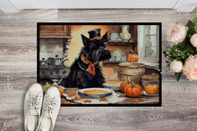 Load image into Gallery viewer, Scottish Terrier Fall Kitchen Pumpkins Doormat - 24x36 Decorative Floor Mat – Indoor/Outdoor Rug with Artistic Flair