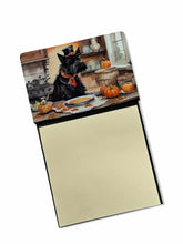 Load image into Gallery viewer, Scottish Terrier Fall Kitchen Pumpkins Sticky Note Holder- Refiilable Desk Accessory Note Pad