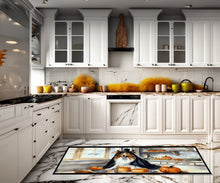 Load image into Gallery viewer, Sheltie Fall Kitchen Pumpkins Runner Mat 28x58