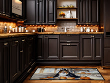 Load image into Gallery viewer, Sheltie Fall Kitchen Pumpkins Runner Mat 28x58