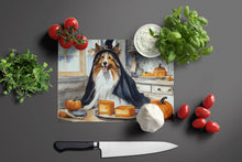 Load image into Gallery viewer, Sheltie Fall Kitchen Pumpkins Glass Cutting Boards – Durable, Decorative Kitchen Art Large