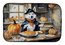 Load image into Gallery viewer, Siberian Husky Fall Kitchen Pumpkins Dish Drying Mat