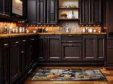 Load image into Gallery viewer, Siberian Husky Fall Kitchen Pumpkins Runner Mat 28x58