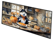Load image into Gallery viewer, Siberian Husky Fall Kitchen Pumpkins Runner Mat 28x58