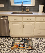 Load image into Gallery viewer, Siberian Husky Fall Kitchen Pumpkins Memory Foam Kitchen Mat