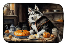 Load image into Gallery viewer, Siberian Husky Fall Kitchen Pumpkins Dish Drying Mat