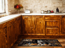 Load image into Gallery viewer, Siberian Husky Fall Kitchen Pumpkins Runner Mat 28x58