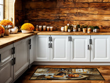 Load image into Gallery viewer, Silky Terrier Fall Kitchen Pumpkins Runner Mat 28x58
