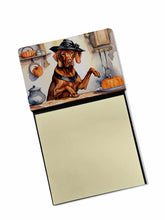 Load image into Gallery viewer, Vizsla Fall Kitchen Pumpkins Sticky Note Holder- Refiilable Desk Accessory Note Pad