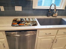 Load image into Gallery viewer, Weimaraner Fall Kitchen Pumpkins Dish Drying Mat