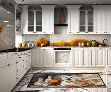 Load image into Gallery viewer, Westie Fall Kitchen Pumpkins Runner Mat 28x58