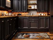 Load image into Gallery viewer, Westie Fall Kitchen Pumpkins Runner Mat 28x58