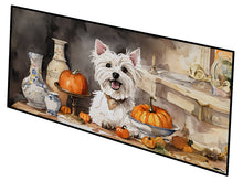 Load image into Gallery viewer, Westie Fall Kitchen Pumpkins Runner Mat 28x58