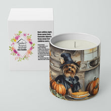 Load image into Gallery viewer, Yorkie Fall Kitchen Pumpkins Decorative Soy Candle