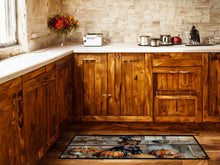 Load image into Gallery viewer, Yorkie Fall Kitchen Pumpkins Runner Mat 28x58
