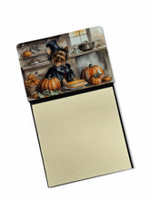 Load image into Gallery viewer, Yorkie Fall Kitchen Pumpkins Sticky Note Holder- Refiilable Desk Accessory Note Pad