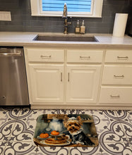 Load image into Gallery viewer, Yorkie Fall Kitchen Pumpkins Memory Foam Kitchen Mat