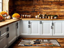 Load image into Gallery viewer, Yorkie Fall Kitchen Pumpkins Runner Mat 28x58