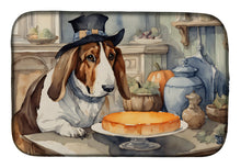 Load image into Gallery viewer, Basset Hound Fall Kitchen Pumpkins Dish Drying Mat