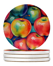 Load image into Gallery viewer, Colorful Apples Large Sandstone Coasters Pack of 4