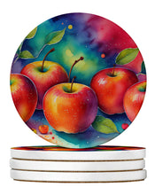 Load image into Gallery viewer, Colorful Apples Large Sandstone Coasters Pack of 4