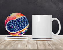 Load image into Gallery viewer, Colorful Blueberries Large Sandstone Coasters Pack of 4
