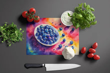 Load image into Gallery viewer, Colorful Blueberries Glass Cutting Boards – Durable, Decorative Kitchen Art Large