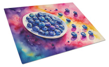 Load image into Gallery viewer, Colorful Blueberries Glass Cutting Boards – Durable, Decorative Kitchen Art Large