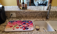Load image into Gallery viewer, Colorful Cherries Dish Drying Mat