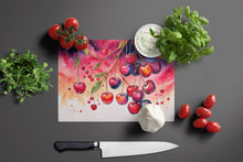 Load image into Gallery viewer, Colorful Cherries Glass Cutting Boards – Durable, Decorative Kitchen Art Large