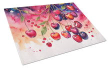 Load image into Gallery viewer, Colorful Cherries Glass Cutting Boards – Durable, Decorative Kitchen Art Large