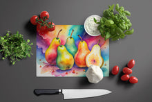 Load image into Gallery viewer, Colorful Pears Glass Cutting Boards – Durable, Decorative Kitchen Art Large