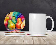 Load image into Gallery viewer, Colorful Pears Large Sandstone Coasters Pack of 4