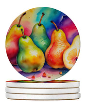 Load image into Gallery viewer, Colorful Pears Large Sandstone Coasters Pack of 4