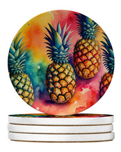 Load image into Gallery viewer, Colorful Pineapples Large Sandstone Coasters Pack of 4