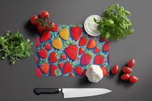 Load image into Gallery viewer, Colorful Strawberries Glass Cutting Boards – Durable, Decorative Kitchen Art Large