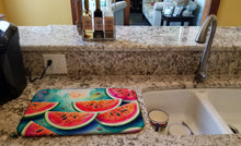 Load image into Gallery viewer, Colorful Watermelons Dish Drying Mat