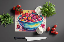 Load image into Gallery viewer, Colorful Cherries Glass Cutting Boards – Durable, Decorative Kitchen Art Large