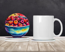 Load image into Gallery viewer, Colorful Cherries Large Sandstone Coasters Pack of 4