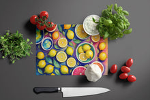 Load image into Gallery viewer, Colorful Lemons Glass Cutting Boards – Durable, Decorative Kitchen Art Large