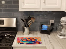 Load image into Gallery viewer, Colorful Peaches Glass Cutting Boards – Durable, Decorative Kitchen Art Large