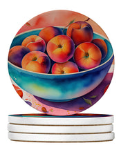 Load image into Gallery viewer, Colorful Peaches Large Sandstone Coasters Pack of 4