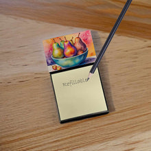 Load image into Gallery viewer, Colorful Pears Sticky Note Holder- Refiilable Desk Accessory Note Pad