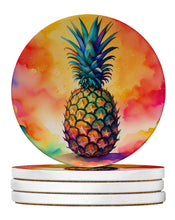 Load image into Gallery viewer, Colorful Pineapple Large Sandstone Coasters Pack of 4