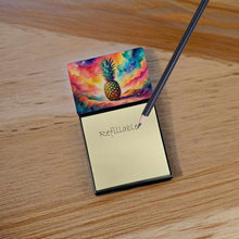Load image into Gallery viewer, Colorful Pineapple Sticky Note Holder- Refiilable Desk Accessory Note Pad