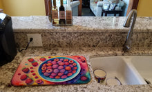 Load image into Gallery viewer, Colorful Raspberries Dish Drying Mat