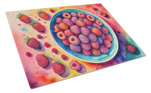Load image into Gallery viewer, Colorful Raspberries Glass Cutting Boards – Durable, Decorative Kitchen Art Large
