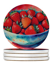 Load image into Gallery viewer, Colorful Strawberries Large Sandstone Coasters Pack of 4