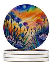 Load image into Gallery viewer, Colorful Agapanthus Large Sandstone Coasters Pack of 4