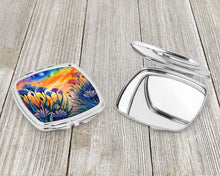 Load image into Gallery viewer, Colorful Agapanthus Compact Mirror – Stylish Purse Mirror with Artistic Covers